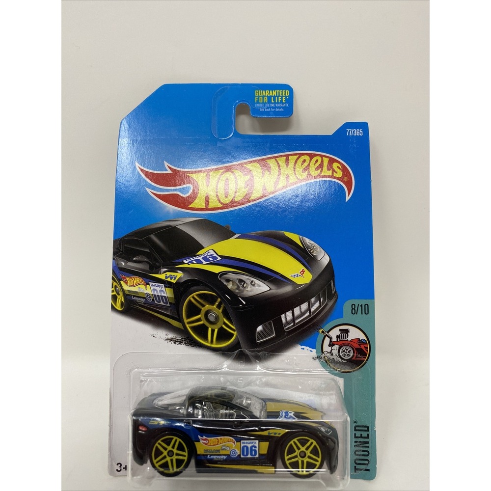 2015 HOT WHEELS TOONED Chevy Corvette Stingray C6 Black Col. #77/365